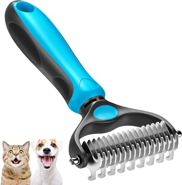 Pet Grooming Brush Dog Grooming Rakes Tool For Mats & Tangles Removing