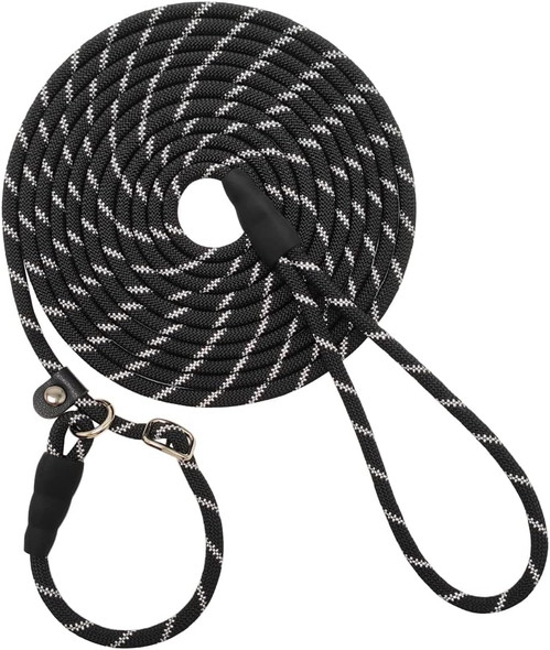 Long Slip Lead Dog Leash Reflective Anti-Choking 12Ft/20Ft/30Ft/50Ft Rope Training Leash For Medium Dogs Small Puppy Pets