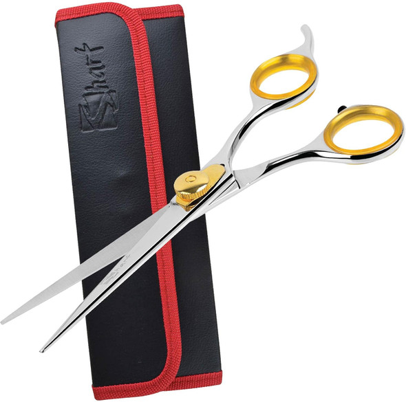 Gold Touch Pet Grooming Shear Straight Cat & Dog Grooming Scissors 6.5 Inch 440C Japanese Stainless Steel Pet Dog Shearing Scissors Animal Shears With Removable Comfort Rings