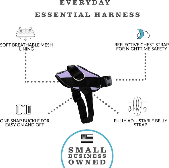 Shawnco Essential Harness, Leash & Collar Set (Icy Lilac, Xl)