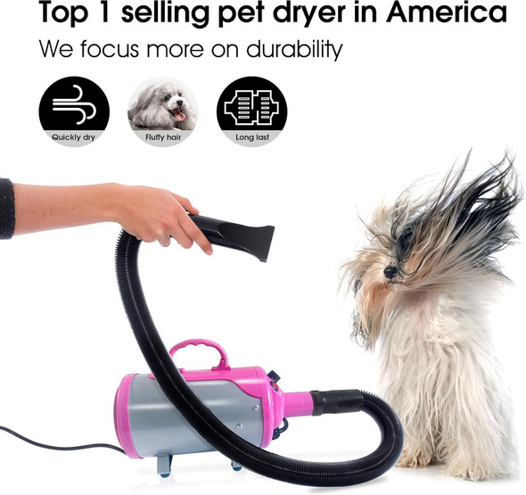Shelandy Groomer Partner Pet Hair Force Dryer Dog Grooming Blower With Heater (Pink) Shelandy Groomer Partner Pet Hair Force Dryer Dog Grooming Blower With Heater (Pink)