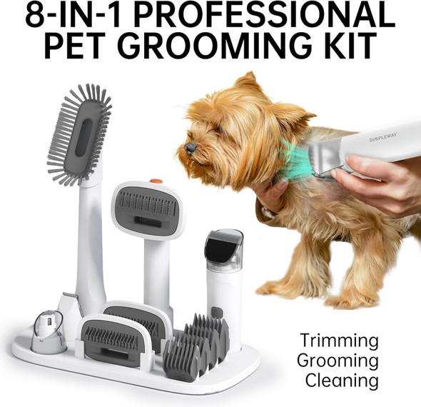 Pet Grooming Vacuum, Dog Grooming Kit With 3 Suction Mode And 2.5L Large Capacity Dust Cup, Low Noise Dog Vacuum For Shedding Pet Hair, Home Cleaning