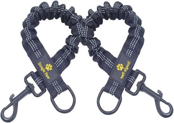 Bungee Dog Leash Extension Attachment, 18” Shock Absorbing Lead Extension Absorber, Prevent Injury On Arm And Shoulder & Save Dogs From Getting Hurt, Great For Bicycle, Running, Walking