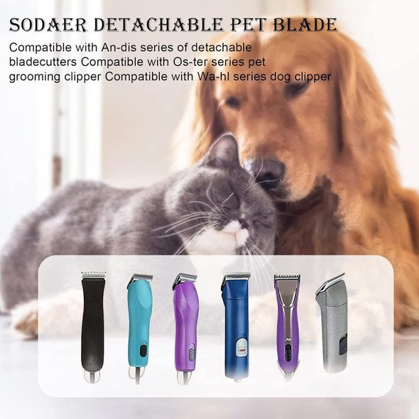 3 Packs #30 Clipper Blade Dog Grooming Compatible With Andis Clippers Detachable Ceramic Sharp Also Compatible With Wahl/Oster Dog Clippers1/50 0.5Mm Cut Length (Gold)