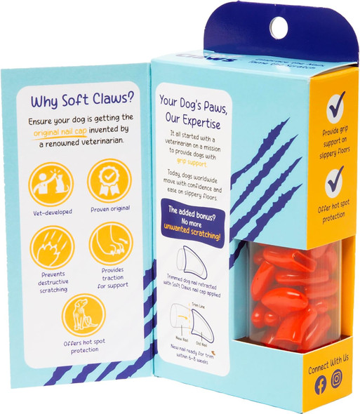 Soft Claws Dog And Cat Nail Caps Take Home Kit, Large, Red