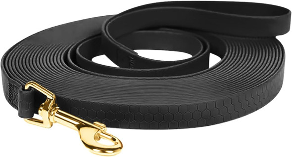 Heavy Duty Recall Great For Training Dog Leash With Swivel Lockable Hook And Comfortable, For Walking, Hunting, Camping, Backyard For Small Medium And Large Dogs Waterproof Black 10Ft