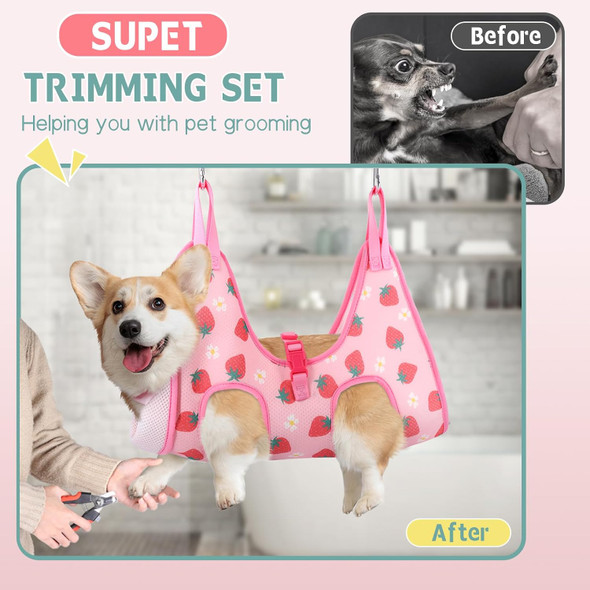 Supet Cat Grooming Hammock Harness For Cats Dogs, Relaxation Cat Nail Clipper Hammock, Cat Hammock For Nail Trimming For Grooming, Dog Grooming Helper For Cat Sling For Nail Trimming