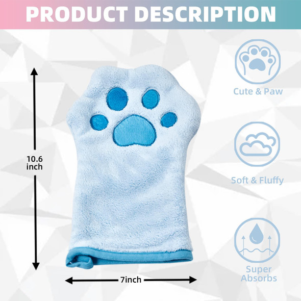 Grooming Towel For Drying Pets 2Pcs – Ultra Absorbent Dog Towel With Embroidered Microfiber Design, Ideal For Small Dogs And Cats, Machine Washable