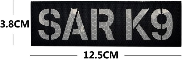 2Pc Reflective Patches Sar K9 Dog Vest Patches Removable Patches With Hook Backing For Animal Vest Harnesses, Collars, Leashes (Black And White) (Color-Reflective)