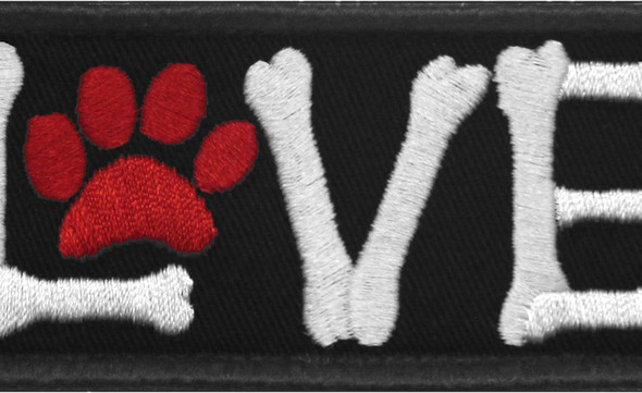 Therapy Dog Service Dog Paw Love Dog Lover Patch Embroidered Vest/Harnesses Badge Fastener Hook & Loop Emblem