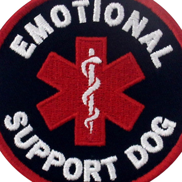 Service Dog Ems Emotional Support Dog Morale Tactical Patch Embroidered Badge Fastener Hook & Loop Emblem