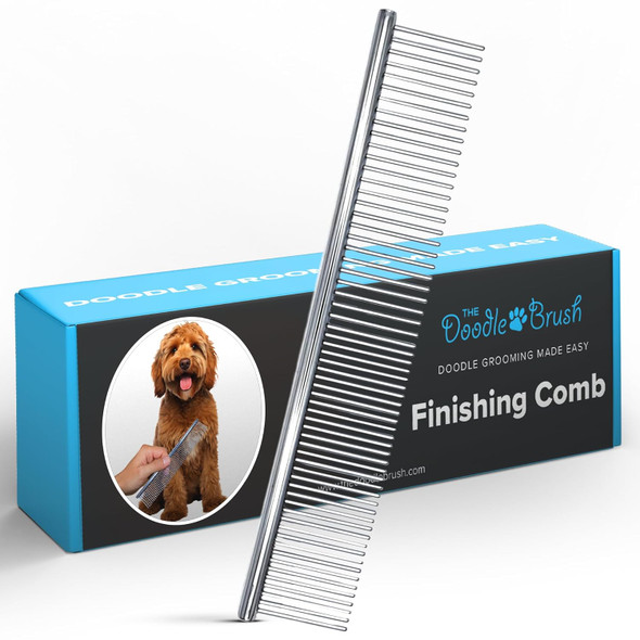 Doodle Comb For Grooming, Metal Dog Comb For Goldendoodle - Metal Comb For Dogs Doodles - Dog Comb For Goldendoodles, Poodle Comb, Finishing Comb - Grooming Comb For Doodles
