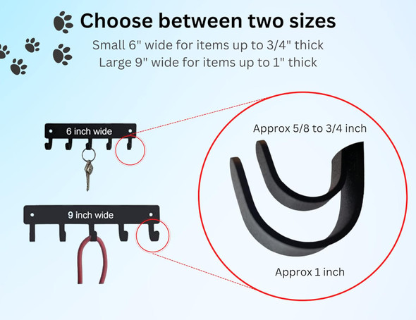 Cane Corso Key Holder & Leash Hanger For Wall - Large 9 Inch Wide With 5 Hooks - Made In Usa