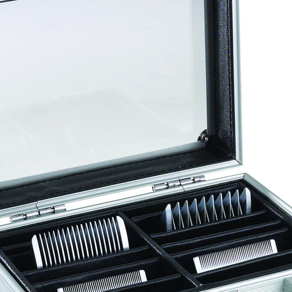Top Performance Professional Clipper Blade Cases — Durable Aluminum Clipper Blade Cases For Professional Groomers, Chrome