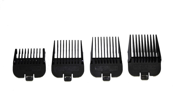 Andis 4 Piece Animal Comb Set Sizes: 1/8, 1/4, 3/8, 1/2, Black, 21318, (Pack Of 4)