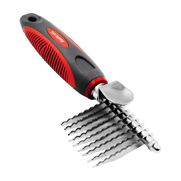 Detangling Comb For Dogs & Cats – Dematting Tool For Dogs Easily & Safely Remove Dead, Matted Or Knotted Hair Ergonomic, No-Slip Safety Handle Provides Precision Control Against The Toughest Knots