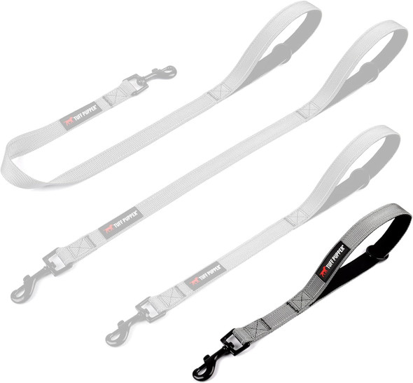 Tuff Pupper Short Dog Leash For Dog Training 12 Inch Perfect For Service Dog Harness & Short Training Leash Traffic Leash Handle W/Padding Short Leash Dog Coupler