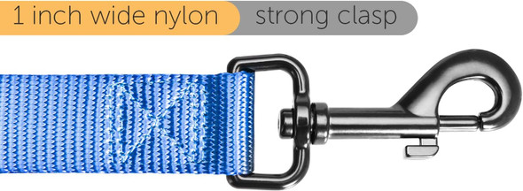 Tug 5 Ft Heavy Duty Dog Leash With Padded Traffic Handle For Large & Medium Breed Dogs (Blue)