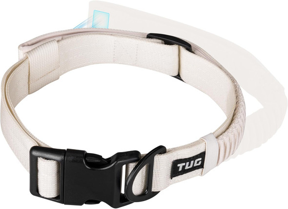Tug Grab Collar Integrated Traffic Leash Magnetically Attached For Quick Control (Xl/Cream)