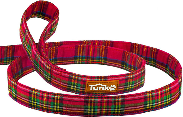 Dog Leash Christmas Plaid With Soft Comfy Cotton Handle，Girl Pet For Small Medium Large Dogs Cats Daily Walking（Red Plaid，S）