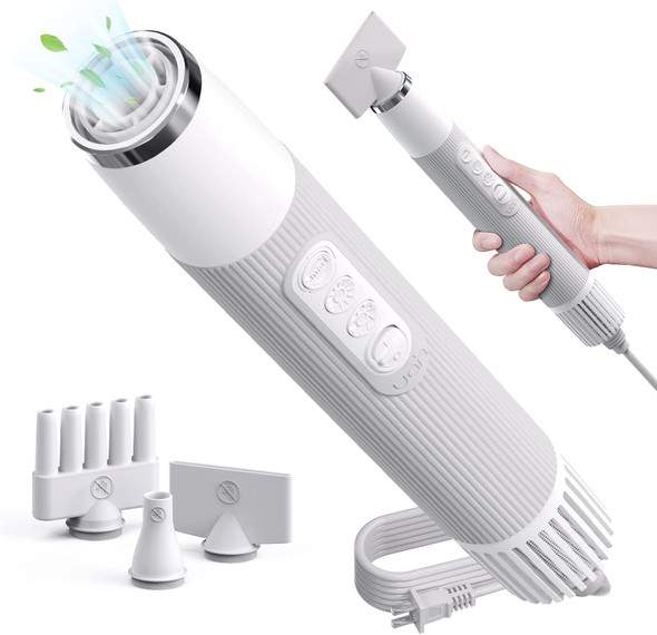 Uahpet Pet Dryer For Dog, Portable Handheld Pet Grooming Hair Dryer Less Noise Dog Blow Dryer With Ntc Smart Temperature Control High Velocity Pet Force Dryer For Household Travel Camping