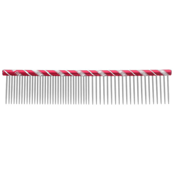 Pet Grooming Comb Dogs Cats Comb Stainless Steel (Rose Red)