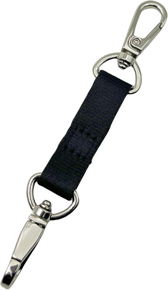 Prong Collar Safety Clip,Dog Chain Collars Clasp,Collar To Vests Connector,Double Backup Clip For Dog Collars Harnesses & Leashes, 4.7''Black1Pc