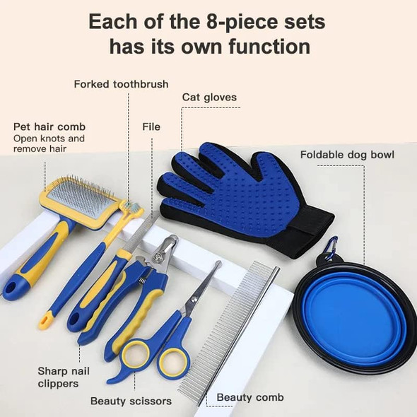 Pet Grooming Kit 8 In 1 Dog And Cat Grooming Kit