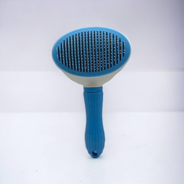G'Day Self Cleaning Slicker Brush, Dog Brush & Cat Brush With Massage Particles, Removes Loose Hair & Tangles, Skin Friendly.