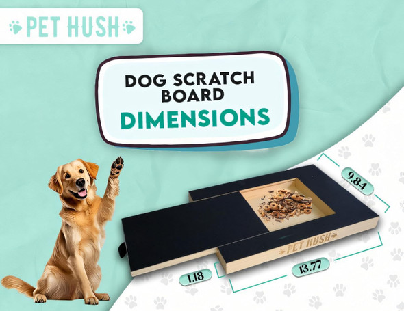 Dog Scratch Pad For Nails (With Treat Box) - Dog Nail Scratch Board - Dog Nail File With Extra Sandpapers.
