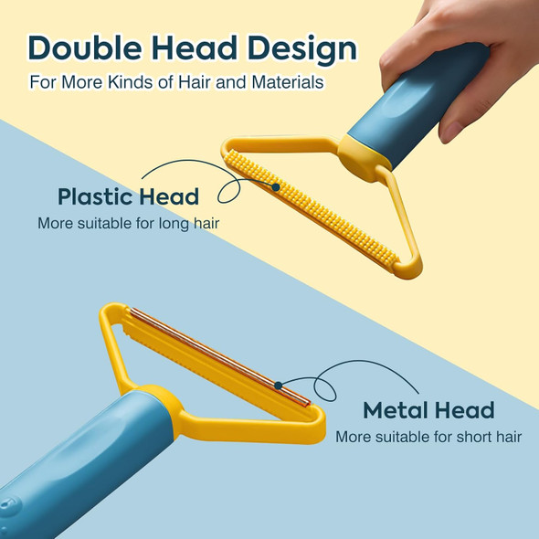 2-In-1 Pet Hair Remover, Multifunctional Hair Remover For Dogs, Special Multi Fabric Edge And Carpet Scraper, Quick Dog Hair Remover, Cat Hair Remover For Couch, Pet Towers And Carpet