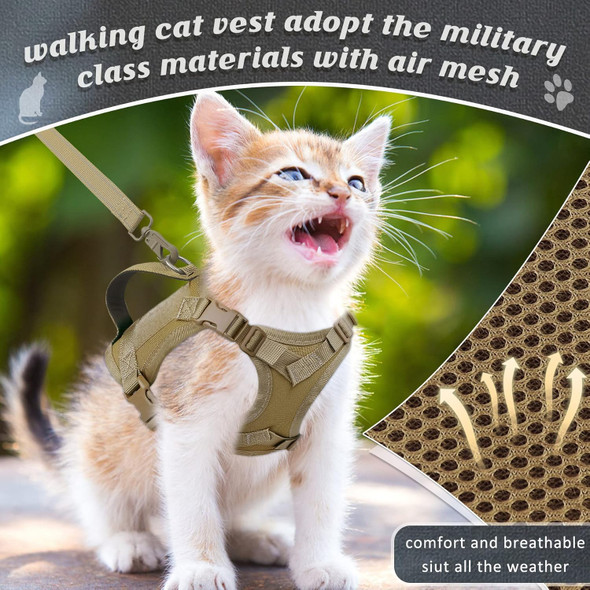 Tactical Dog Harness Pet Vest No Pull Adjustable Training Hunting Walking Adjustable Dog Harness Vest Military Service Vest For Working Vest Adjustable Military Xx-Small