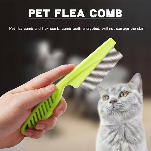 Tick Flea Comb For Dogs 7Pcs Metal Flea Brush For Indoor Cats Lice Combs For Thick Hair Pet Tear Stain Comb Fine Tooth Comb Large And Small Dog Combs For Grooming