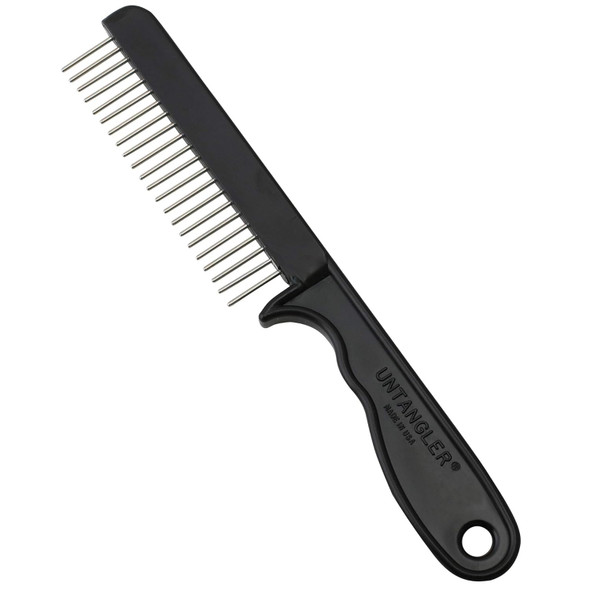 Super-Groom Combs With Smooth Rotating Teeth For Painless Mat Removal (Black, 22 Coarse-Teeth)