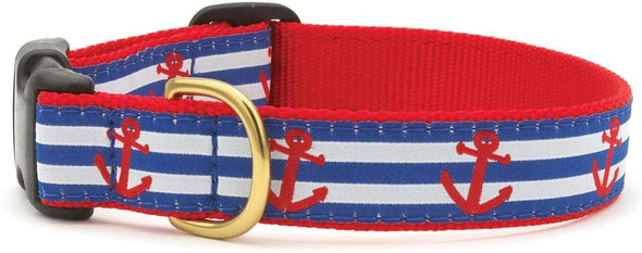 Up Country Anchors Away Dog Collar, Medium (12 To 18 Inches) 1 Inch Wide Width