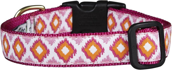 Up Country Pin-C-L Pink Crush Dog Collar Width 1 Inch L