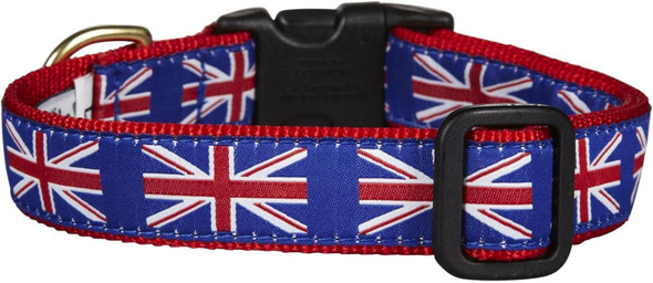 Up Country Unj-C-S Union Jack Dog Collar, Narrow 5/8 Inch, S