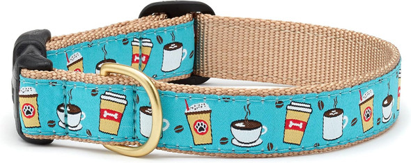 Up Country Coffee Nut Pattern (Coffee Nut Dog Collar, Small (9 To 15 Inches) 5/8 Inch Narrow Width)