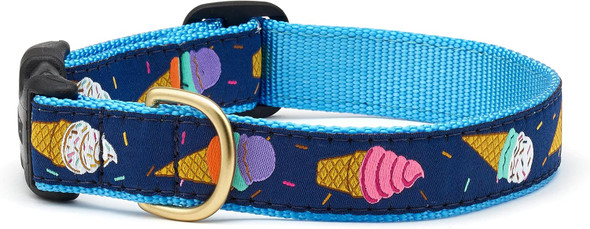 Up Country Ice Cream Pattern (Ice Cream Dog Collar, Small (9 To 15 Inches) 5/8 Inch Narrow Width)