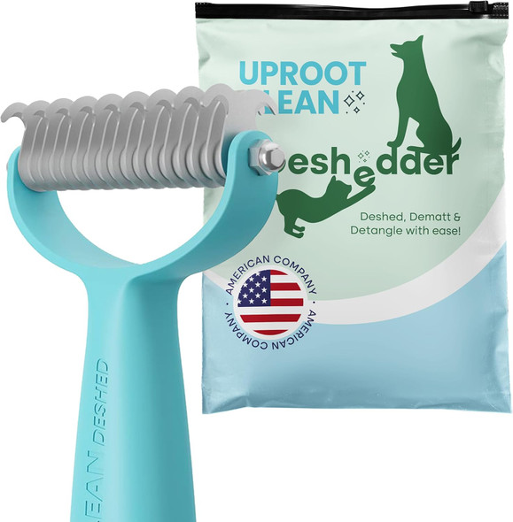 Uproot Clean Deshedder: Cat & Dog Brush For Shedding - Convenient Deshedding Dog Brush And Cat Hair Brush For Easy Grooming - By The Creators Of The Uproot Cleaner Pro Pet Hair Remover