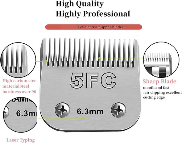 Size 10/30/40 Detachable Pet Dog Grooming Ceramic Blades Compatible With Oster A5,Wahl Km10 Series Clipper,Cut Length 1/100 To 1/50 To 1/16 In, (10+30+40(3 Count))