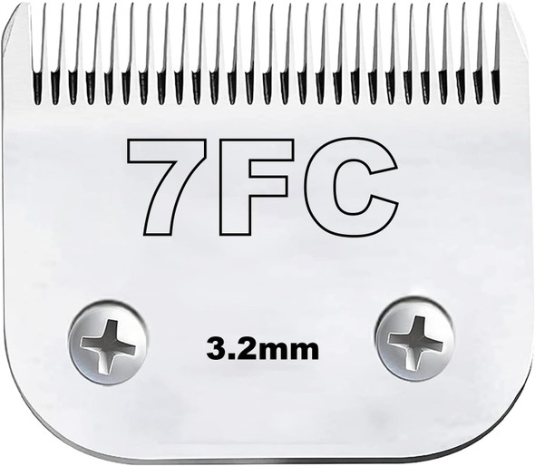 Clipper Blade Dog Grooming Compatible With Andis Clippers Carbon Infused Steel Detachable Ceramic Sharp Edge Also Compatible With Wahl/Oster Dog Clippers (7Fc:(1/8)(3.2Mm))