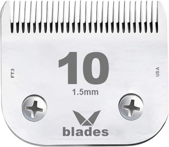 Ceramic Blade Dog Grooming Detachable Compatible With Andis Hair Clippers (#10:1/16(1.5Mm))