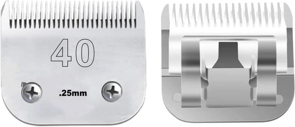 Clipper Blade Dog Grooming Compatible With Andis Clippers Carbon Infused Steel Detachable Ceramic Sharp Edge Also Compatible With Wahl/Oster Dog Clippers (40:(1/100)(0.25Mm))