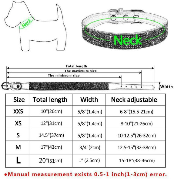 Haoyueer Haoyueer Rhinestone Dog Collar, Cute Dazzling Sparkling Soft Suede Leather Dog Cat Rhinestone Collar Crystal Diamond Pet Dog Puppy Collar (Xs, Blue-4)