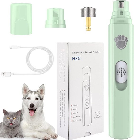 Dog Nail Grinder, 2-Speed Rechargeable Dog Nail Trimmers For Large Medium & Small Dogs, Professional Electric Pet Paws Grooming, Quiet Puppy Grooming Tool, For Dogs Cats