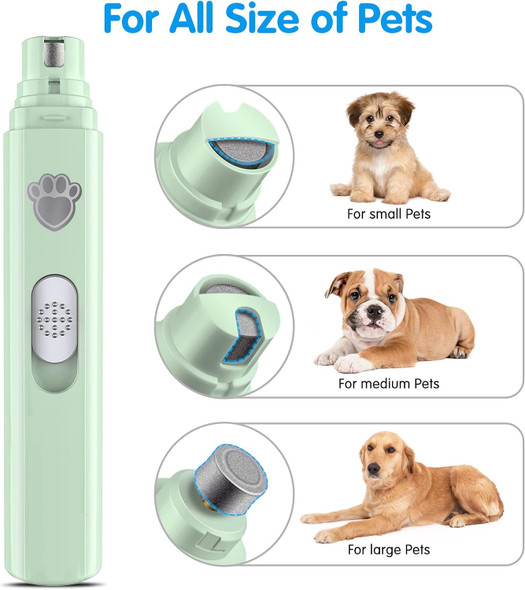 Dog Nail Grinder, 2-Speed Rechargeable Dog Nail Trimmers For Large Medium & Small Dogs, Professional Electric Pet Paws Grooming, Quiet Puppy Grooming Tool, For Dogs Cats