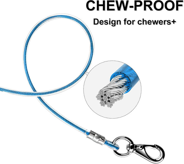 Voopet Chew-Proof Dog Leash Extension Works With Any Leash & Collar & Harness - Super Strong And Durable Non-Tangle Connect Leash (Multiple Leashes Are Used For Multiple Dogs)