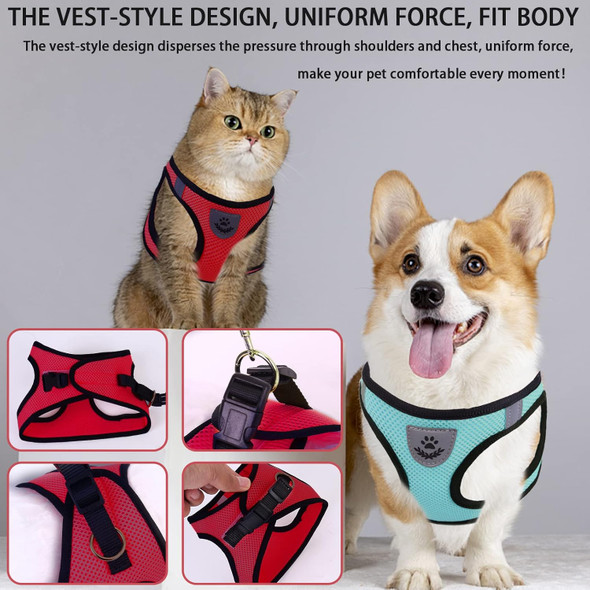 4 Pcs Set Vvabelli Dog Harness And Leash Set - Step In Dog Harness Adjustable With Soft Breathable Mesh And Quick-Release Buckle - Dog Harness For Outdoor Walking, Training For Small Medium Dogs S