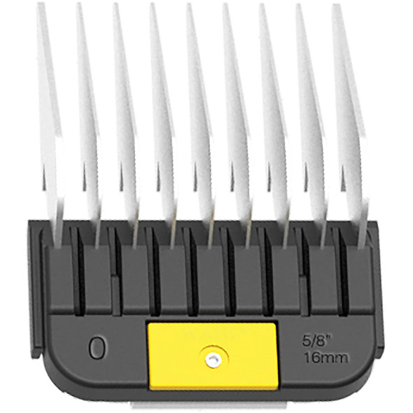 Wahl Professional Animal Stainless Steel Attachment Guide Comb Detachable Blade Pet Clippers - #0, 5/8 Inch Cut Length (3375-100), Yellow